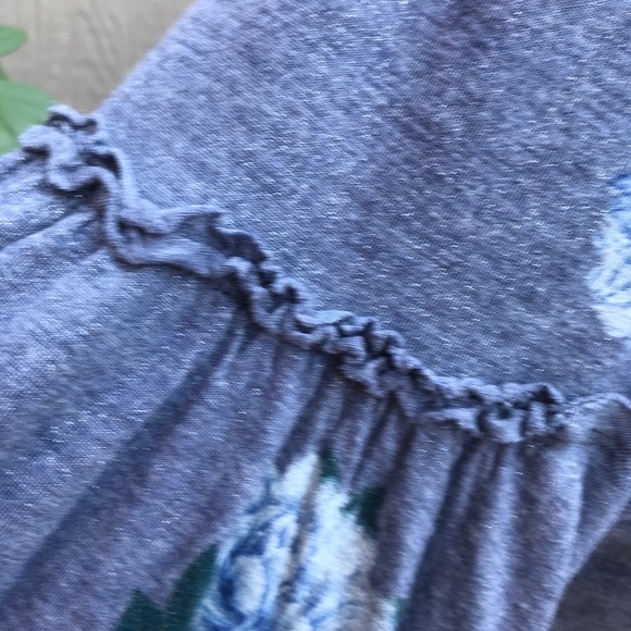 D4 Lucky Brand Bell Sleeve Knit Floral Shirt M - Picture 3 of 6